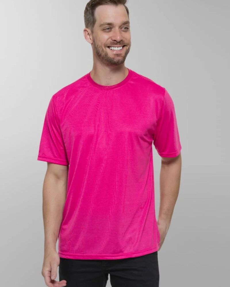 Camiseta Masculina Clássica Rosa Shock